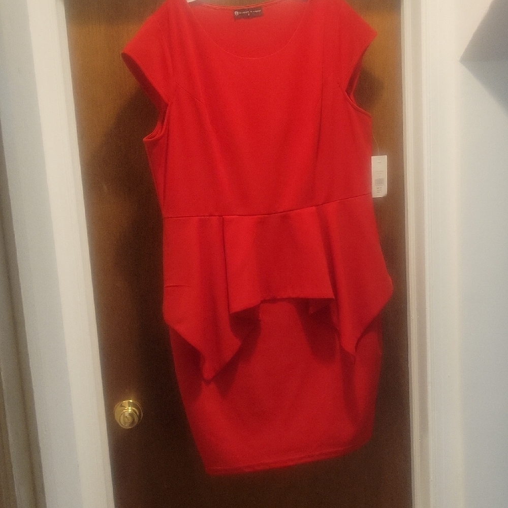 Red Peplum Dress